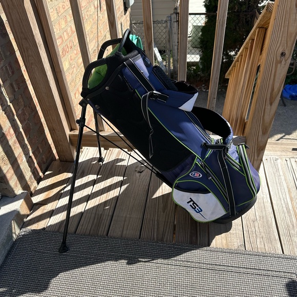 TS3 US Kids Golf Bag Club Stand Tour Series USKG 57 Youth Blue Green No Cover - Picture 1 of 6